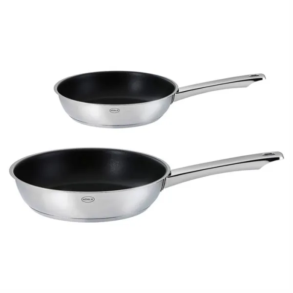 Rösle Moments stegepandesæt 20 + 28 cm - Non-stick/rustfrit stål