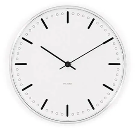 Arne Jacobsen City Hall Vægur - Ø:29 cm - Hvid